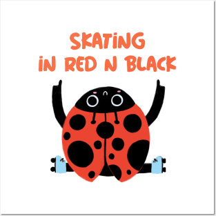 Skating In Red N' Black Posters and Art